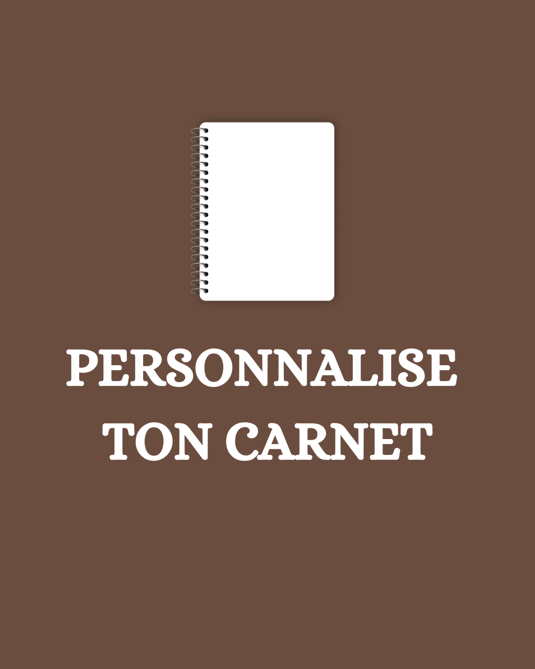 Mon carnet personnalisé